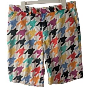 Loudmouth Multicolor Geometric Flat Front Shorts W36